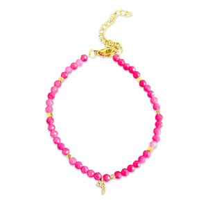 Personalized beads bracelet with hebrew letters
