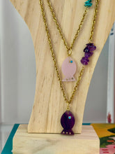Load image into Gallery viewer, Amalfi lucky fish necklace amethyst