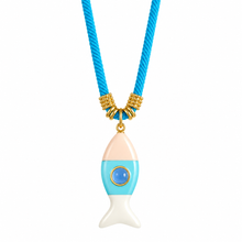 Load image into Gallery viewer, Capri fish lace necklace multicolor
