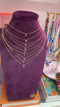 Load image into Gallery viewer, Hebrew letter necklace gold diam