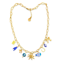 Load image into Gallery viewer, Necklace lucky charms blue