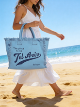 Load image into Gallery viewer, Beach Bag TEL AVIV blue