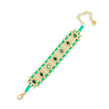 Load image into Gallery viewer, Braided bracelet luxury medium green