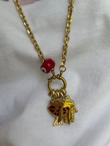 Lucky charms Necklace clasp red