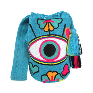 Mochilla large eye bag turquoise