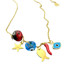 Load image into Gallery viewer, Necklace lucky charms lady bug