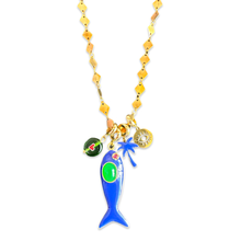 Load image into Gallery viewer, Lucky charms Necklace blue fish