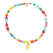 Load image into Gallery viewer, Lucky Horn beads chocker rainbow