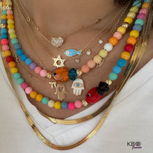 Load image into Gallery viewer, Lucky fish rainbow beads necklace