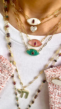 Load image into Gallery viewer, Lucky eye necklace pink