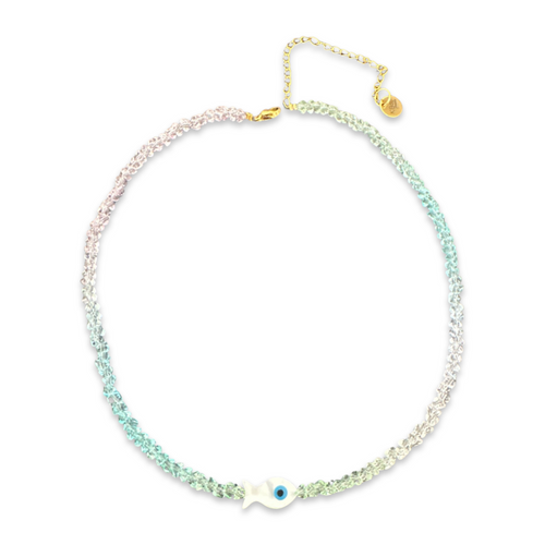 Lucky fish beads necklace pastels