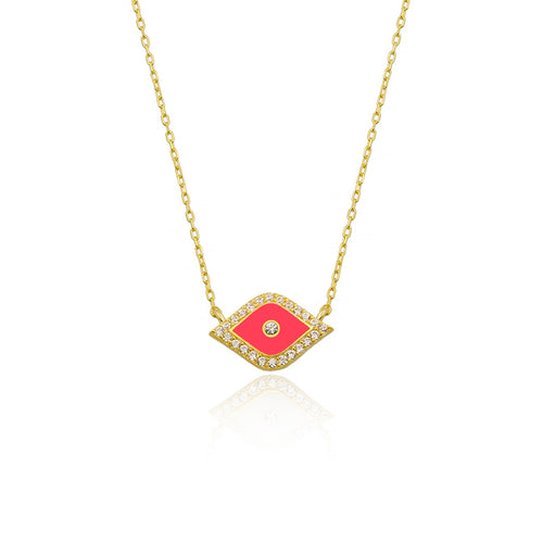 Lucky eye necklace fuxia