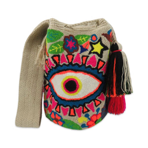 Mochilla large eye bag beige