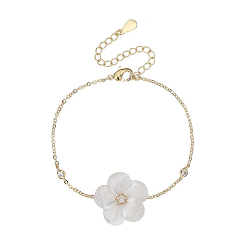 Flower bracelet gold