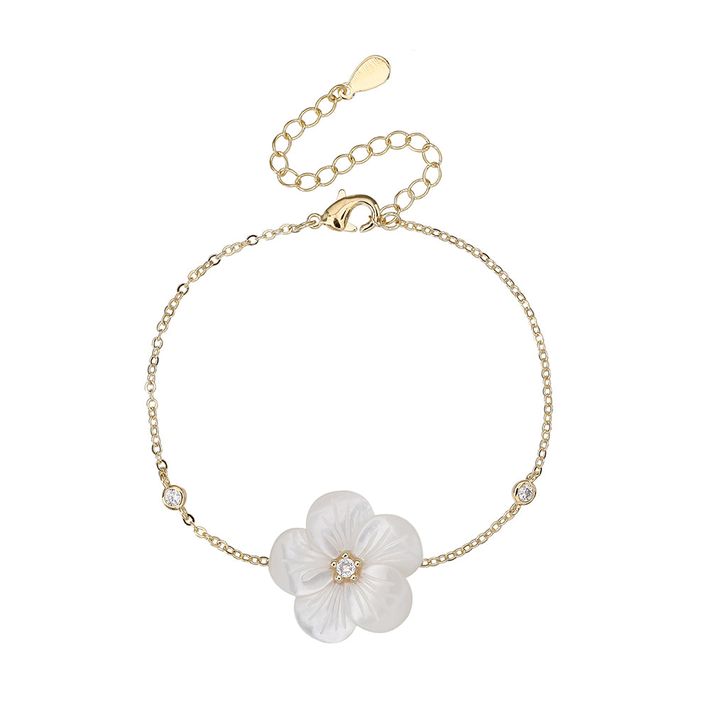 Flower bracelet gold