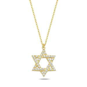 Maghen David necklace diam gold
