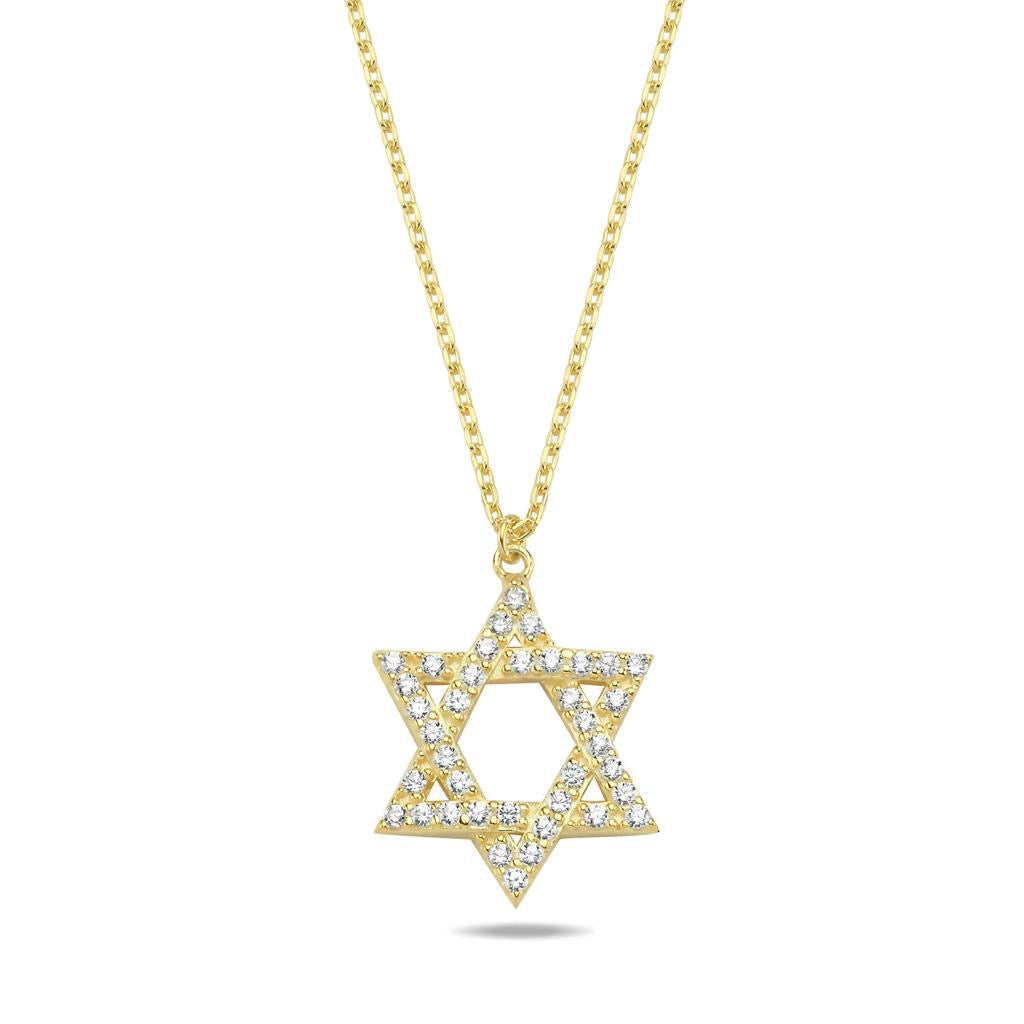 Maghen David necklace diam gold