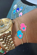 Load image into Gallery viewer, Lucky Hamsa bracelet blue