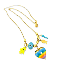 Load image into Gallery viewer, Necklace mixed lucky charms rainbow