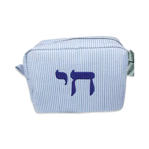 Large Pouch חי blue lines