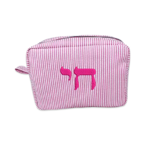 Large Pouch חי fuxia lines