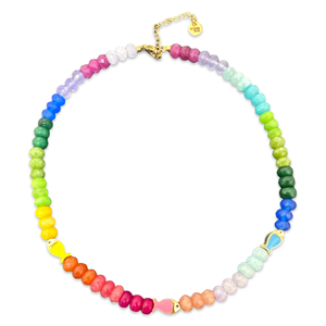 Lucky fish beads necklace rainbow