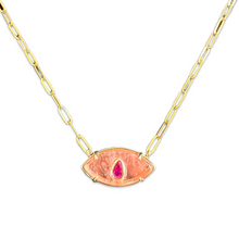Load image into Gallery viewer, Lucky eye necklace pink