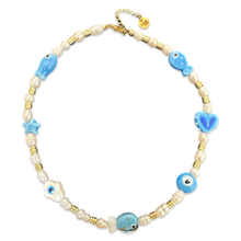 Load image into Gallery viewer, Lucky beads necklace blue