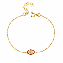Load image into Gallery viewer, Lucky eye bracelet red