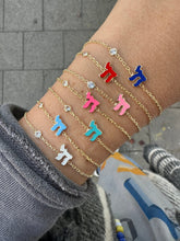 Load image into Gallery viewer, Lucky חי CHAI bracelet mini blue