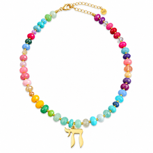 Load image into Gallery viewer, Lucky חי CHAI beads necklace multicolor