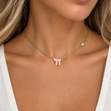 Load image into Gallery viewer, Lucky חי CHAI necklace mini pink