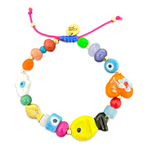 Colorful beads fish bracelet