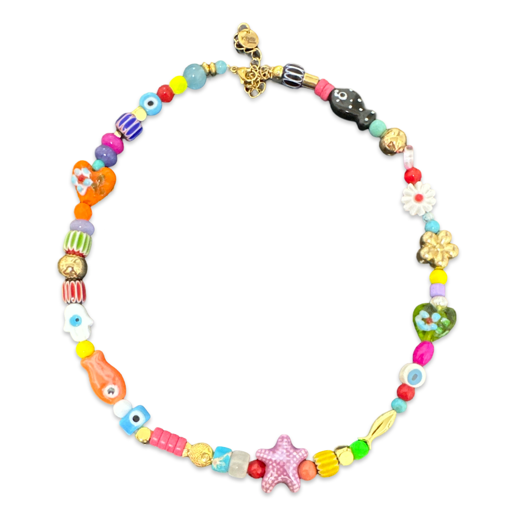 Lucky beads chocker rainbow