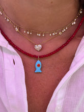 Load image into Gallery viewer, Capri fish necklace mini turquoise coral