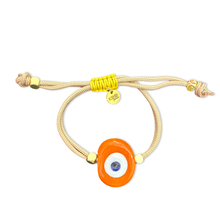 Load image into Gallery viewer, Greek eye bracelet orange big