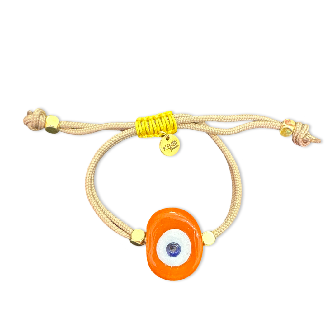 Greek eye bracelet orange big