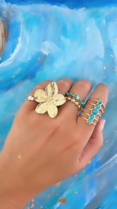 Turquoise dots ring