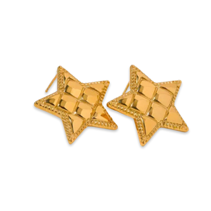 Stars matelasse earrings