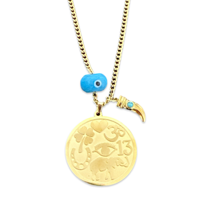Necklace lucky charms coin