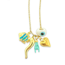 Load image into Gallery viewer, Necklace lucky charms turquoise