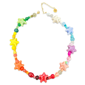 Star fish necklace rainbow