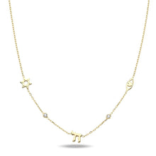 Load image into Gallery viewer, Lucky חי HAI charms necklace gold