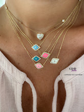Load image into Gallery viewer, Lucky eye necklace baby blue