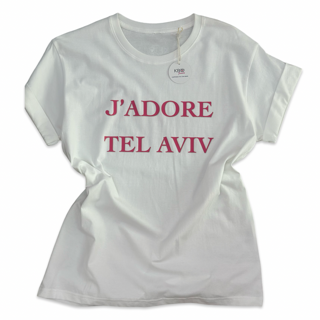 J’adore Tel Aviv T-shirt pink