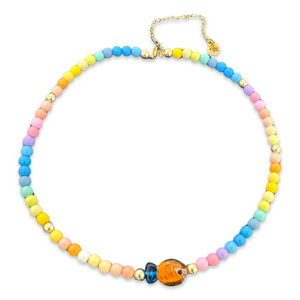 Lucky fish rainbow beads necklace