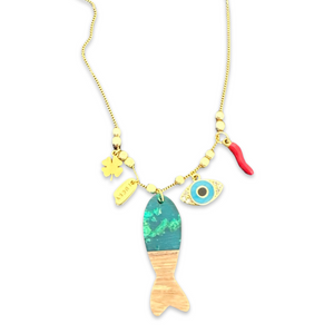 Lucky fish necklace charms
