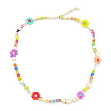 Load image into Gallery viewer, Hippie flowers  beads necklace
