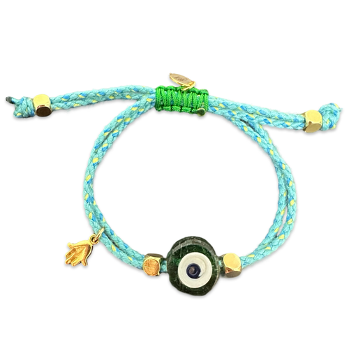 Mykonos eye bracelet green