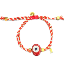 Load image into Gallery viewer, Mykonos eye bracelet red